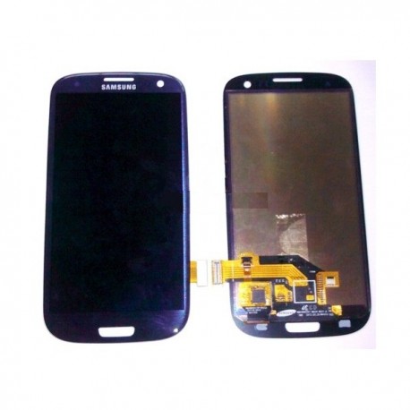VITRE TACTILE + ECRAN LCD SAMSUNG Galaxy SIII, SIII 4G, GT-I9300 - GH97-13630A -Gar.1 mois - Bleu métal