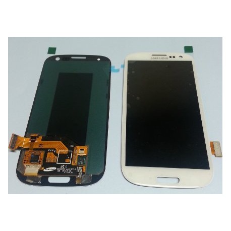 VITRE TACTILE + ECRAN LCD SAMSUNG Galaxy SIII, SIII 4G, GT-I9300 - GH97-13630B -Gar.1 mois - BLANC