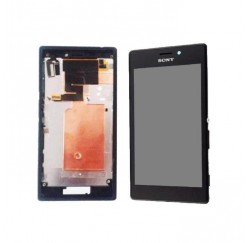 Vitre lcd et chassis pour SONY Xperia M2 D2303 Noir - Gar.3 mois