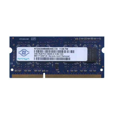 MEMOIRE Nanya 2GB 1Rx8 1333mhz PC3-10600S-9-10-B2  NT2GC64B88B0NS-CG