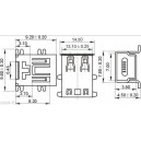 CONNECTEUR USB MINI B à souder