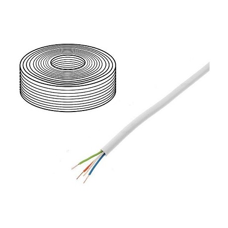 CABLE VIDEO SURVEILLANCE - Rouleau 100m  - YTDY - cuivre - 4 X 0.5mm - Blanc