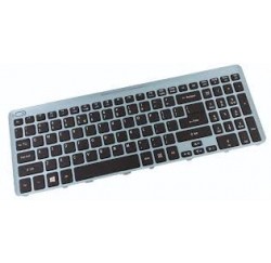 CLAVIER AZERTY NEUF AVEC CADRE BLEU ACER Aspire V5-531, V5-571 - 60.M1KN1.013 