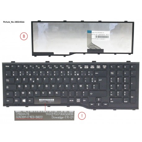 CLAVIER ERTY NEUF FUJITSU Lifebook A532, AH532 - S26391-F163-B822 - 38024566 