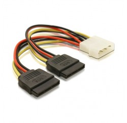 CABLE ALIMENTATION INTERNE 1 MOLEX 4pin - 2 X SATA - 15CM