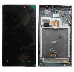 ENSEMBLE VITRE TACTILE + ECRAN LCD + CHASSIS NOKIA LUMIA 925 -Noir