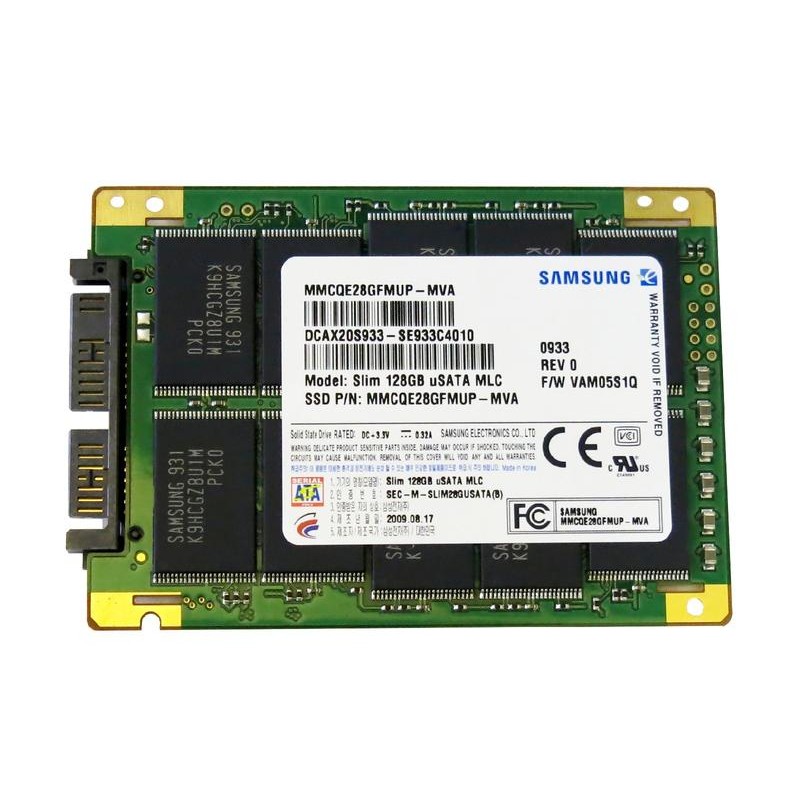 DISQUE SSD mSATA RECONDITIONNE SAMSUNG 128GB MMCQE28GFMUP MVA 1.8