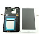 ENSEMBLE NEUF ECRAN LCD + VITRE TACTILE + CADRE Samsung Galaxy Tab 3 Lite 7.0 VE SM-T113 - Blanc - GH97-17031A