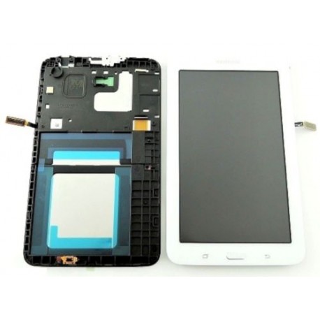 ENSEMBLE NEUF ECRAN LCD + VITRE TACTILE + CADRE Samsung Galaxy Tab 3 Lite 7.0 VE SM-T113 - Blanc - GH97-17031A