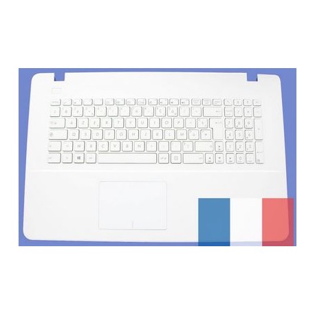 Clavier+coque BLANC Azerty ASUS X751LJ, X751LJC -90NB08D2-R31FR1 - Gar.3 mois