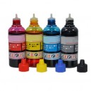 KIT BOUTEILLES ENCRE Noir, Cuan Magenta, Jaune pour cartouches HP 302, 302XL - 4x100ml