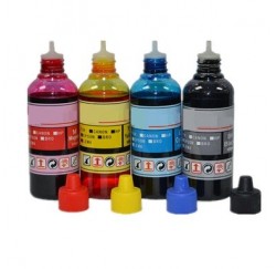 KIT BOUTEILLES ENCRE Noir, Cuan Magenta, Jaune pour cartouches HP 302, 302XL - 4x100ml