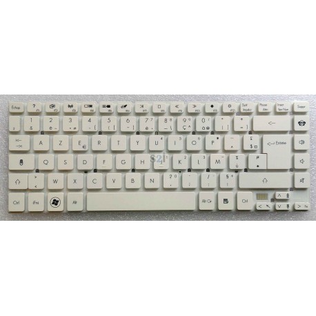 CLAVIER AZERTY NEUF Packard Bell EasyNote NS45HR NS44HR - KB.I140G.270 -  Blanc