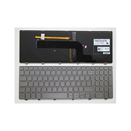 CLAVIER AZERTYEUF DELL INSPIRON 15 7537, 15-7000 - Silver - Rétroéclairé - Win 8 - 09RFW6 - 9RFW6