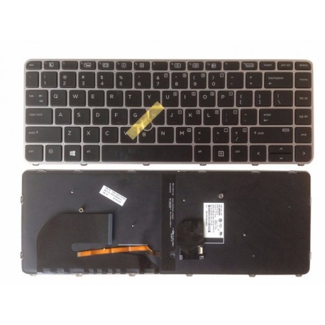 CLAVIER QWERTY US NEUF HP EliteBook 740 G1 840 G2 G3 836308-001 821177-001 - Avec Cadre