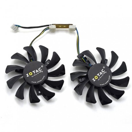 KIT DEUX VENTILATEURS  NEUFS pour CARTE VIDEO Zotac GeForce GTX 970 - 4 Go 75mm GA81S2U-PFTG