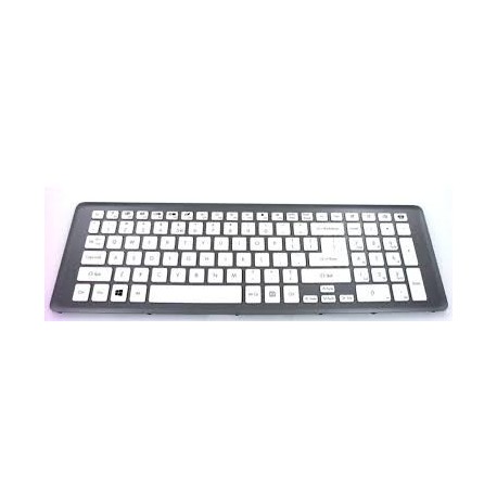 CLAVIER BLANC AZERTY NEUF AVEC CADRE GRIS Packard Bell EasyNote LV11HC, LV44HC - 60.C1PN5.020