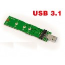 CONVERTISSEUR NVMe SSD (M-Key) NGFF vers USB 3.1