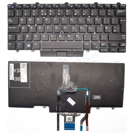 CLAVIER QWERTY UK NEUF DELL LATITUDE E5450 E7250 E7450 3340 - K9V28 0K9V28