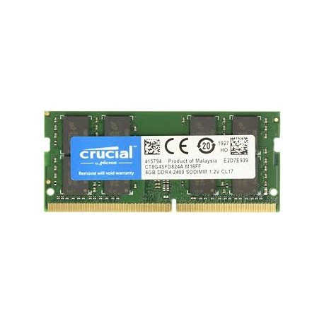 MEMOIRE SODIMM CRUCIAL 8GB DDR4 2400Mhz - CT8G4SFD824A