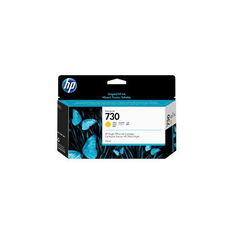 Cartouche Encre Jaune HP designjet T1600 T1700 N°730 130ml P2V64A