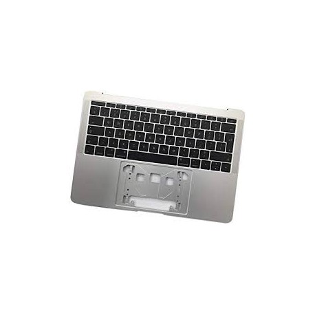 CLAVIER AZERTY + COQUE GRIS ARGENT APPLE A1708 - 2016 à 2017