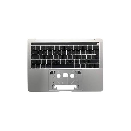 CLAVIER AZERTY + COQUE SILVER APPLE MACBOOK PRO TOUCH BAR 13" SILVER A1706 2016 2017