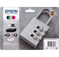 PACK CARTOUCHES EPSON WorkForce WF-4720DWF WF-4740DTWF WF-4725DWF - Noir, Cyan, Magenta, Jaune - C13T35964010 35XL