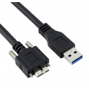 CABLE USB 3.0 A MALE vers USB 3.0 MICRO B MALE + 2 VIS FIXATION M2 - 4.6M