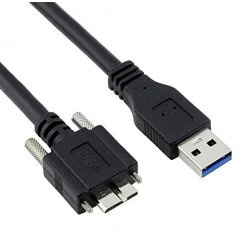 CABLE USB 3.0 A MALE vers USB 3.0 MICRO B MALE + 2 VIS FIXATION M2 - 4.6M