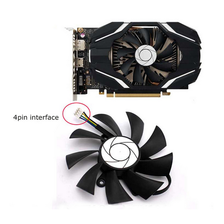 VENTILATEUR CARTE VIDEO MSI GeForce GTX 1060 6G OC - 12V 0.5A - HA9015H12F-Z