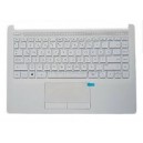 CLAVIER AZERTY + COQUE BLANCHE HP 14-CF 14-DF 14-DK - L26982-051