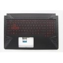 CLAVIER AZERTY RETROECLAIRE + COQUE NOIRE / GRISE ASUS TUF504GD, FX504GD-1C  - 90NR00J3-R31FR0