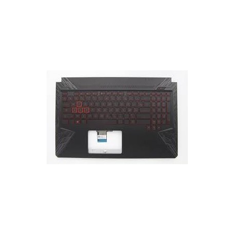 CLAVIER AZERTY RETROECLAIRE + COQUE NOIRE / GRISE ASUS TUF504GD, FX504GD-1C  - 90NR00J3-R31FR0