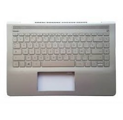 CLAVIER AZERTY RETROECLAIRE + COQUE HP 14-BF - 933312-051 Silver