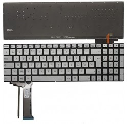 CLAVIER AZERTY SILVER RETROECLAIRE ASUS N551 N551V N551VW N551Z N551ZU N751JX N751JK