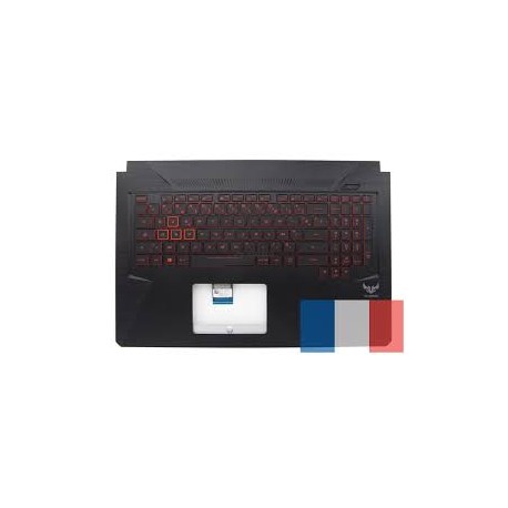CLAVIER AZERTY + COQUE ASUS  FX705GE,  FX705GM - 90NR00Z2-R31FR1 - Lettres Rouges