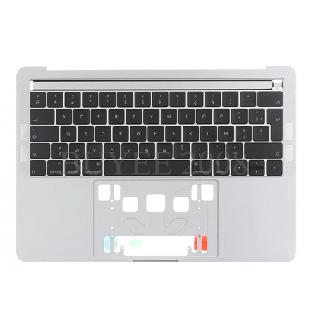 CLAVIER AZERTY + COQUE ARGENT APPLE Macbook Pro A2159 2019 2020