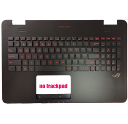 CLAVIER RETROECLAIRE QWERTY US INTERNATIONAL + COQUE NOIRE ASUS GL551, GL551JW -  90NB06R2-R30290