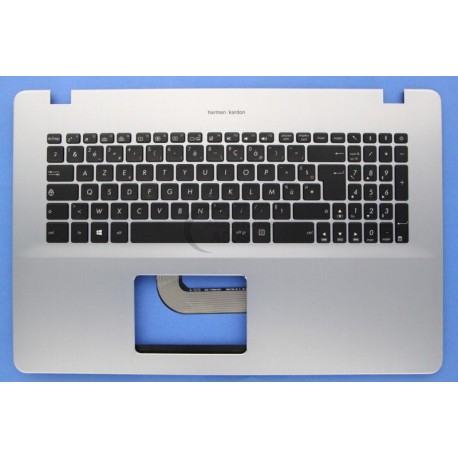 CLAVIER AZERTY RETROECLAIRE + COQUE ARGENTE X705UF - 90NB0GV1-R32FR0