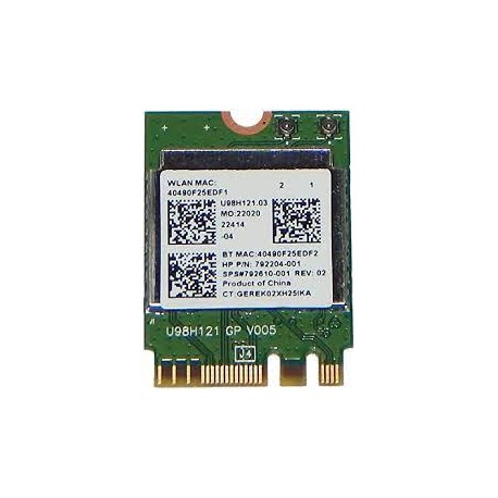 CARTE WIFI HP Pavilion 15-AB 15-AF 15-AC 17-G - RTL8723BE 802.11b/g/n - 792204-001 - Gar 3 mois