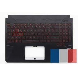 CLAVIER AZERTY RETROECLAIRE + COQUE NOIRE ASUS FX505, FX505GD - 90NR00S2-R32FR0