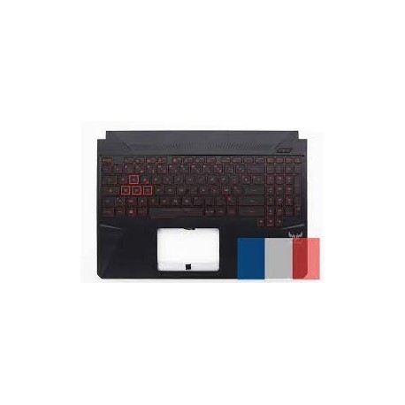 CLAVIER AZERTY RETROECLAIRE + COQUE NOIRE ASUS FX505, FX505GD - 90NR00S2-R32FR0