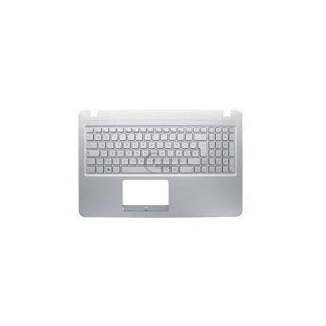 CLAVIER AZERTY ARGENT + COQUE ARGENT ASUS X543UA, X540UV - 90NB0HE6-R30470