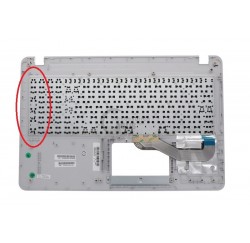 CLAVIER AZERTY ARGENT + COQUE ARGENT ASUS X543UA, X540UV - 90NB0HE6-R30080