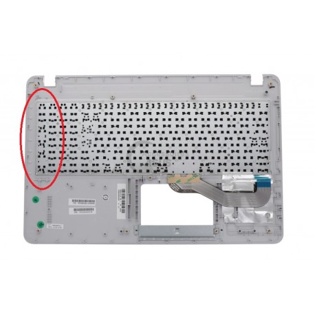 CLAVIER AZERTY ARGENT + COQUE ARGENT ASUS X543UA, X540UV - 90NB0HE6-R30080