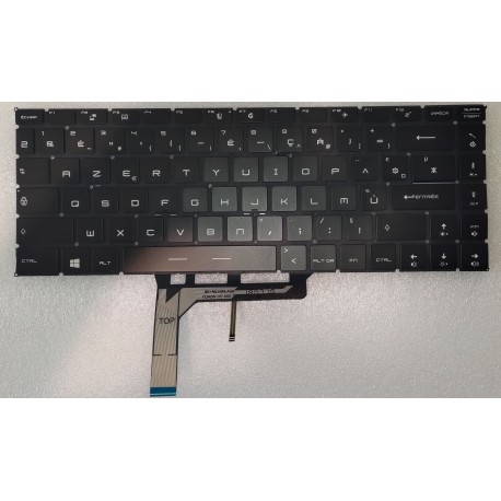 CLAVIER AZERTY RETROECLAIRE MSI GE63 - S1N3EFR252 NSK-FCBBN 0F 9Z.NEKBN.B0F