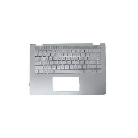 Clavier+coque supérieure azerty HP Pavilion X360 14-BA silver Gar.3 mois