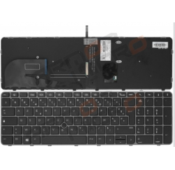 CLAVIER AZERTY RETROECLAIRE HP ProBook 850 G3 - 821157-051 - Gar 6 mois