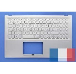 CLAVIER AZERTY RETROECLAURE + COQUE ARGENT ASUS S512FA, X512FA - 90NB0K92-R32FR0 - Gar 6 mois
